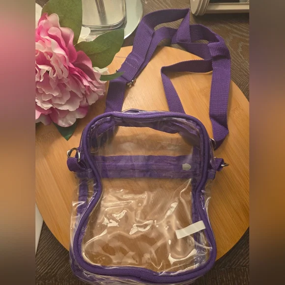 Purple Clear Crossbody Bag - Picture 2 of 4